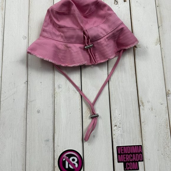 JACQUEMUS " Le bob Artichaut " Large Brim Drawstring Bucket Hat - Picture 3 of 11